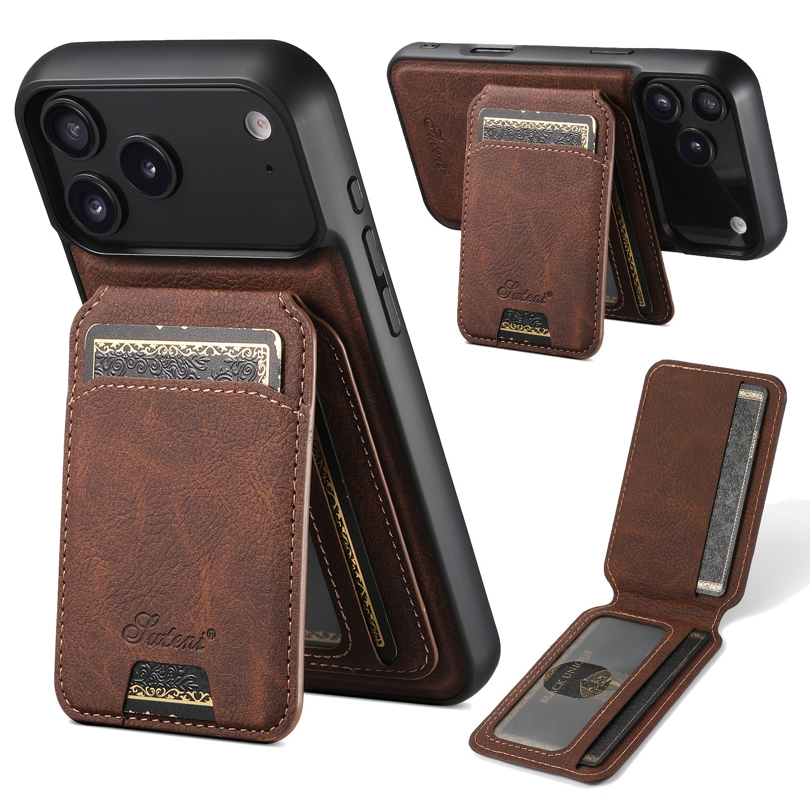 SUTENI Wallet Phone Case - 2-In-1 Detachable Magnetic Cover
