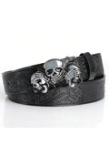 Gothic Skeleton Devil Belt - Y2K Dark Skull Buckle Street Belt
