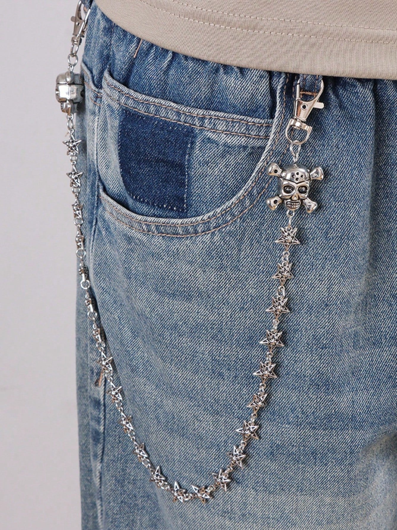 Fashion Skull & Star Pant Chain - Single Layer Jeans Accessory