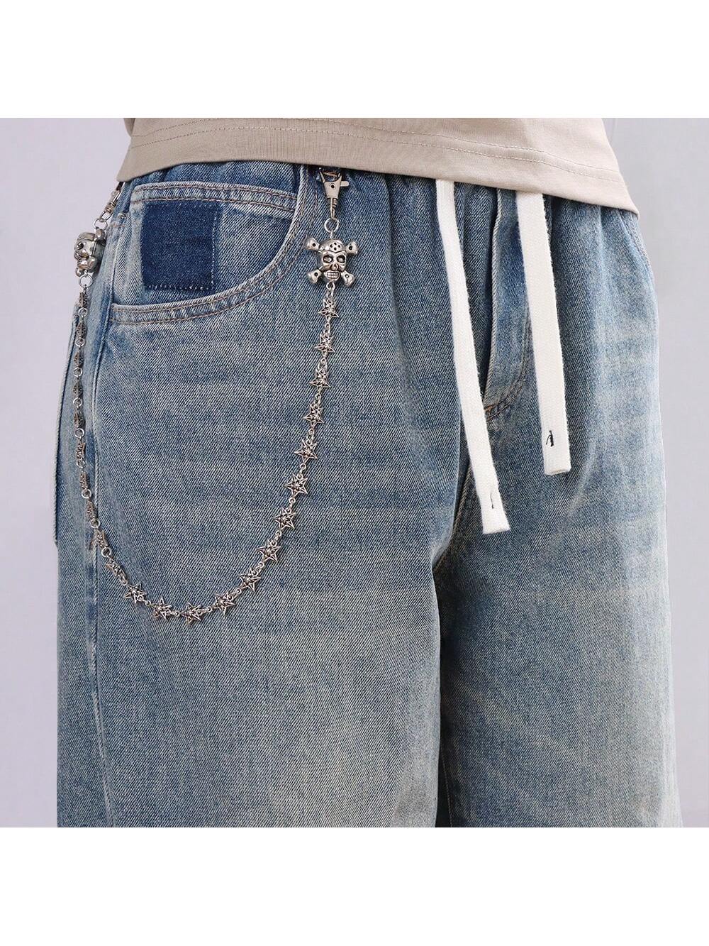 Fashion Skull & Star Pant Chain - Single Layer Jeans Accessory