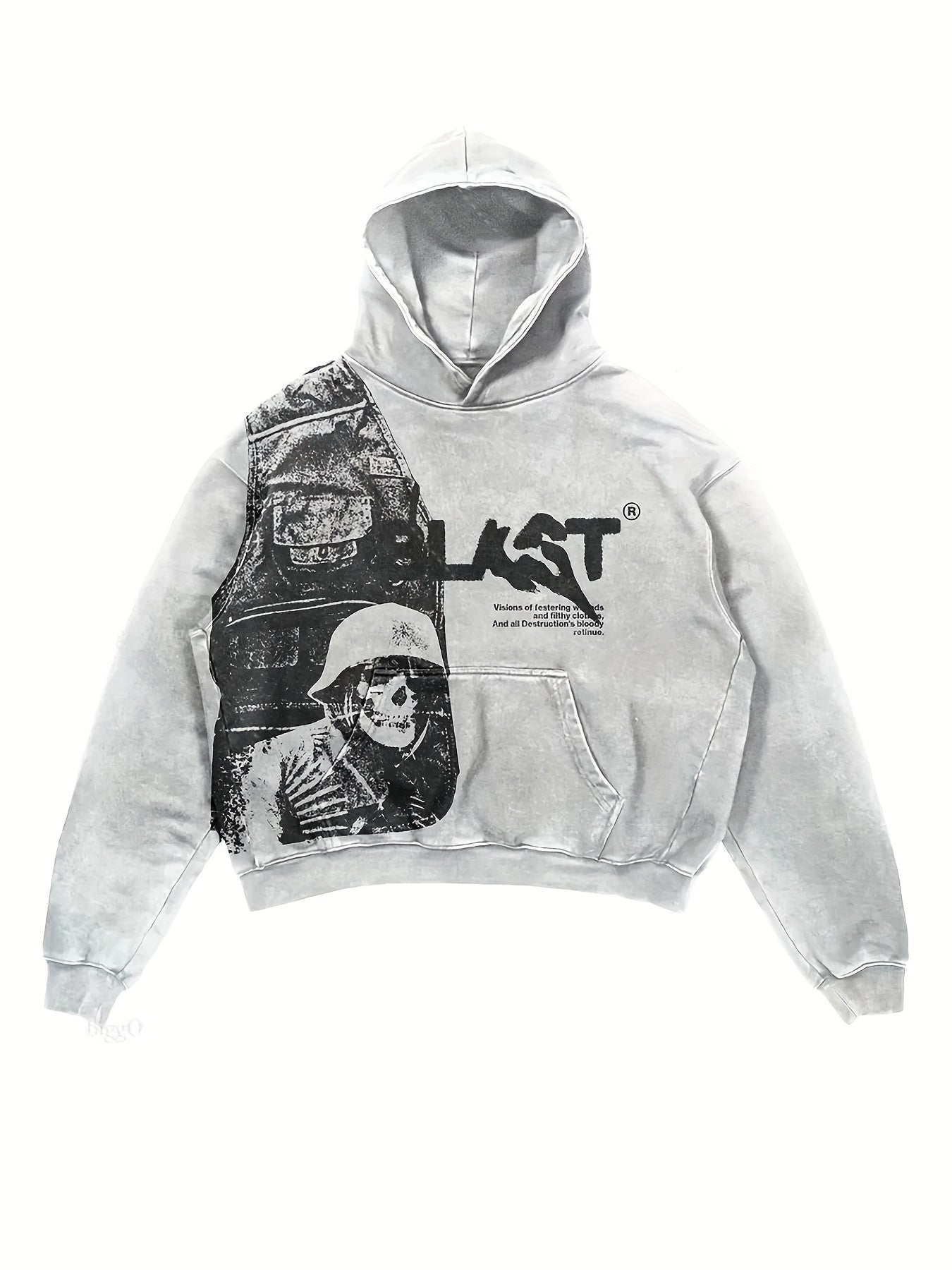 Street Style Skull Graphic Hoodie