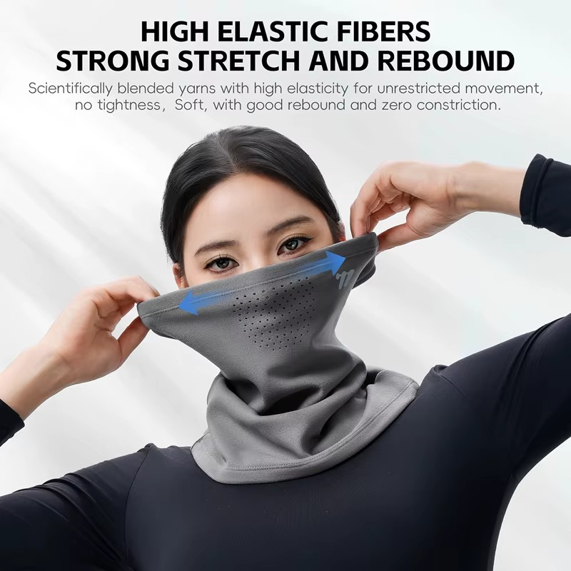 WEST BIKING Thermal Cycling Mask Winter Windproof Breathable Ear-hanging Mask Skiing Climbing Scarf Warm Balaclava Sports Gear
