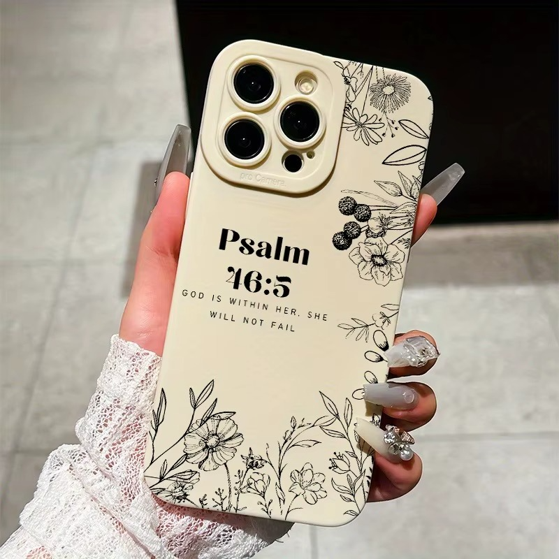 An Angel Eye Phone Case with a Bible Floral Design