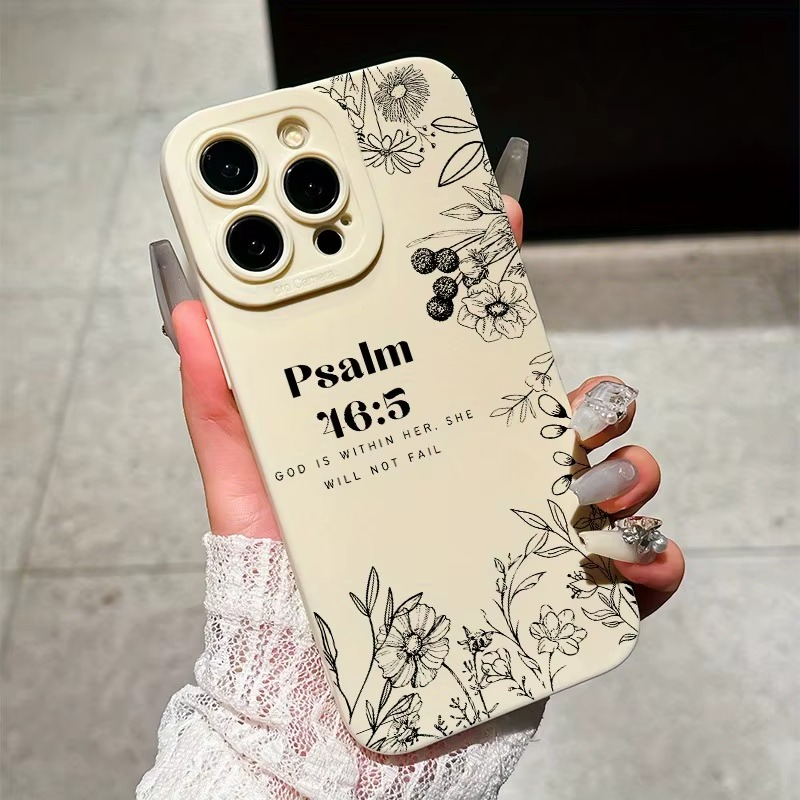 An Angel Eye Phone Case with a Bible Floral Design