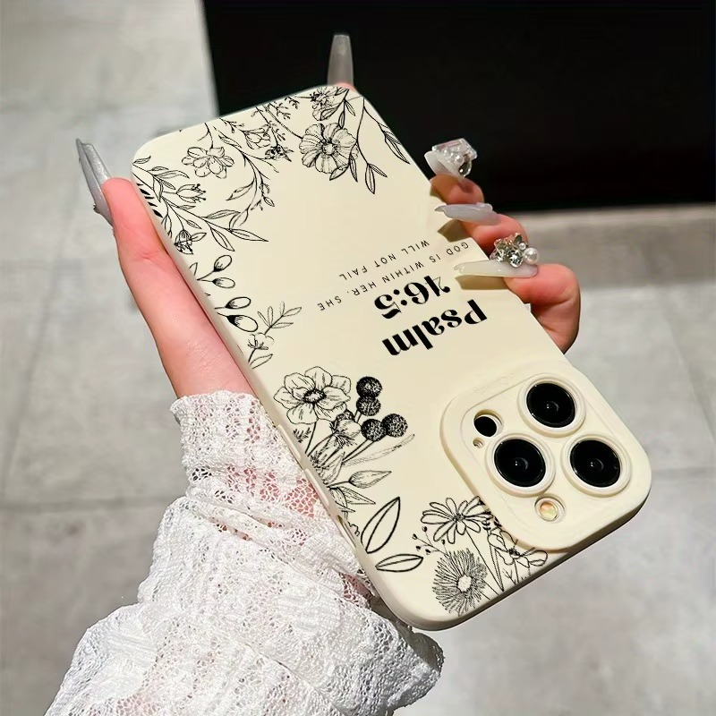 An Angel Eye Phone Case with a Bible Floral Design