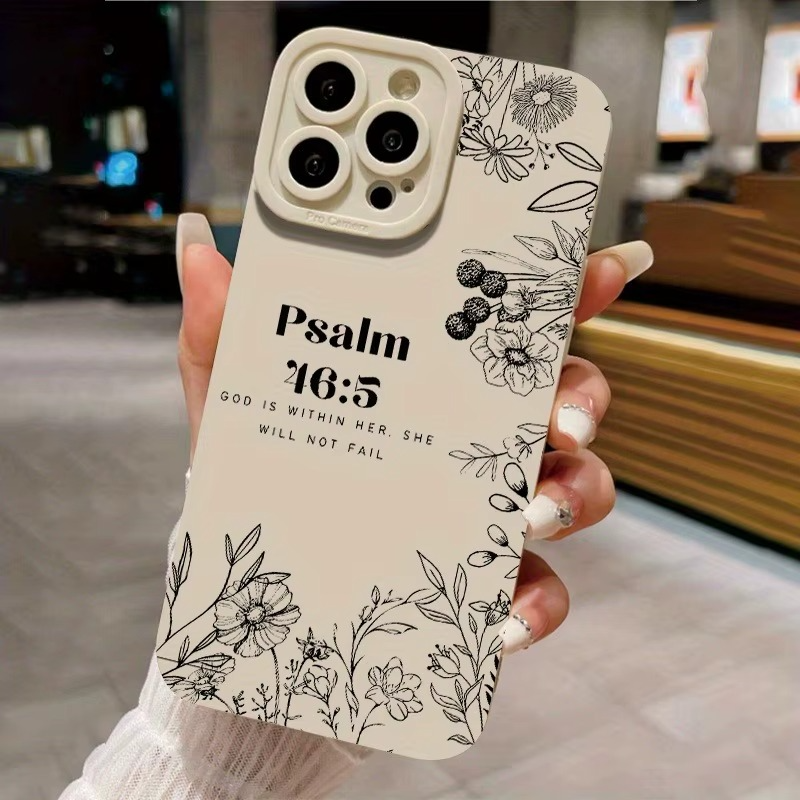An Angel Eye Phone Case with a Bible Floral Design