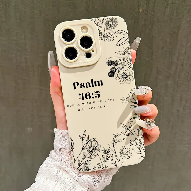 An Angel Eye Phone Case with a Bible Floral Design