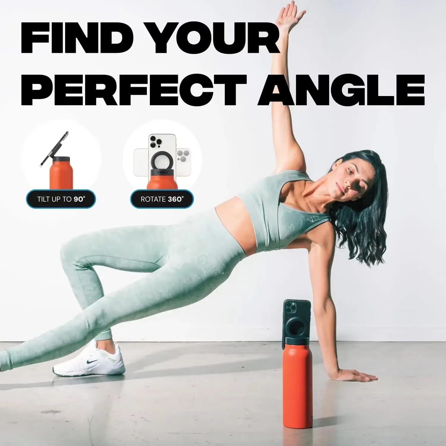 Magnetic Phone Holder Sports Water Bottle