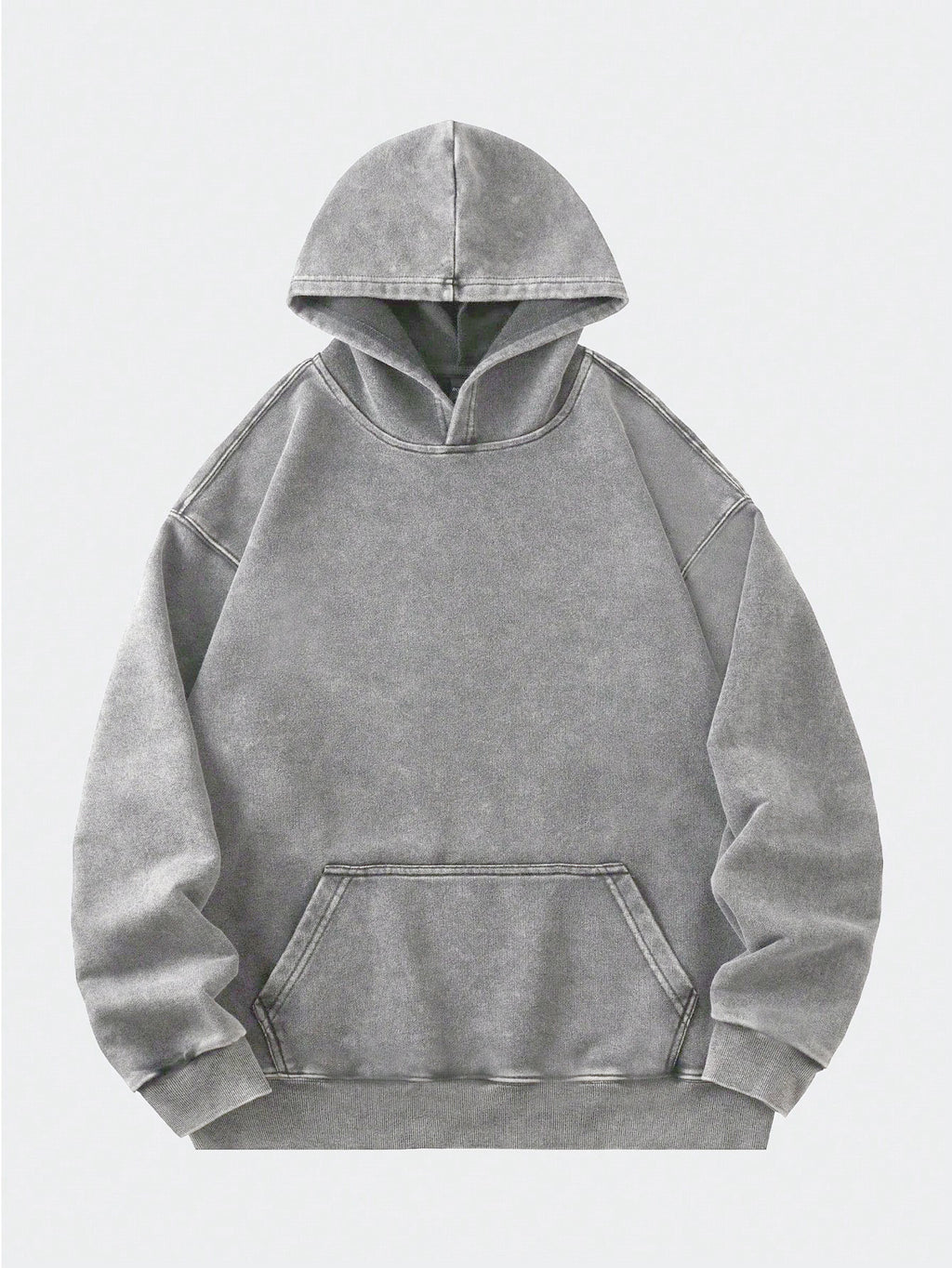 Vintage Style Washed Distressed Sweatshirt - Gothic Cross with Skull Motifs