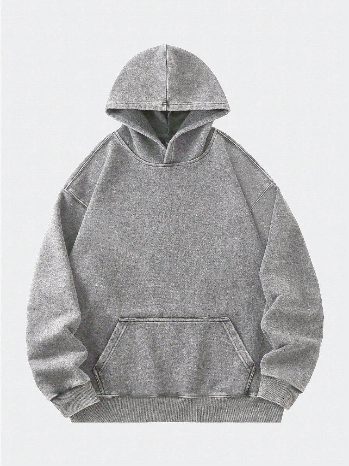 Vintage Style Washed Distressed Sweatshirt - Gothic Cross with Skull Motifs