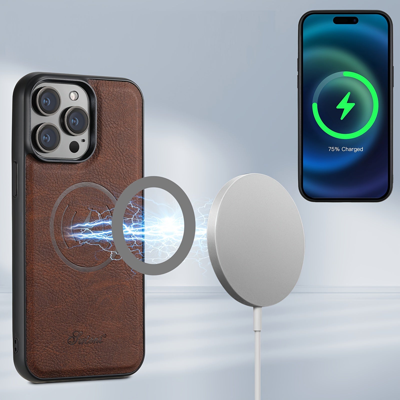 SUTENI Wallet Phone Case - 2-In-1 Detachable Magnetic Cover